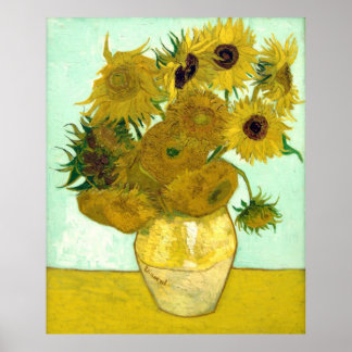 Poster Van Gogh Sunflower (F456) Vintage Fine Art