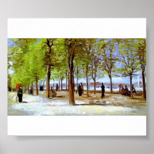 Pôster Van Gogh - terraço no jardim de Luxembourg