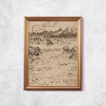 Poster Van Gogh The Harvest Sketches<br><div class="desc">Poster of Vincent Van Gogh,  The Harvest,  1888. Old famous painting with the artist's sketches in cream-colored tones. CCO license,  public domain art. Frame not included.</div>