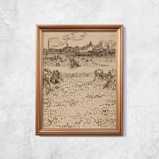 Poster Van Gogh The Harvest Sketches