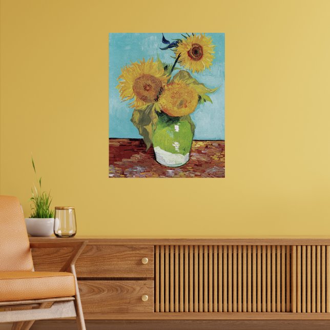 Poster Van Gogh Two Sunflowers Original Art Masterpiece  (Sala de Estar 2)