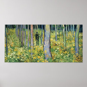 Poster Van Gogh - Undergrowth com duas figuras