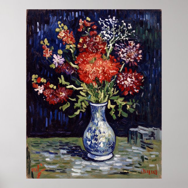 Poster Van Gogh Vase of Flowers (Frente)
