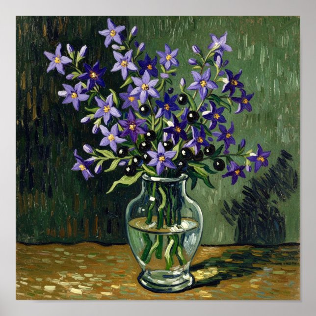 Poster Van Gogh Vase with Nightshade (Frente)