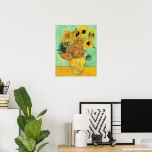 Poster Van Gogh - Vaso com 12 Girassóis