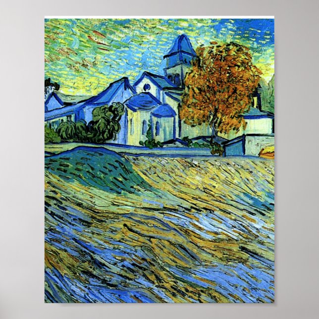 Poster Van Gogh - Visão da Igreja do Santo Paul (Frente)
