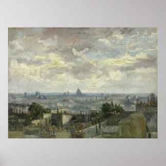 Pôster Van Gogh, Vista de Paris