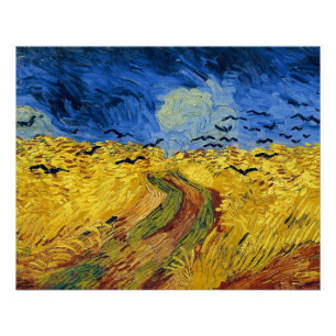 Pôster Van Gogh Wheat Fields impressionista Painting