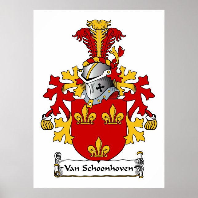 Pôster Van Schoonhoven Family Crest (Frente)