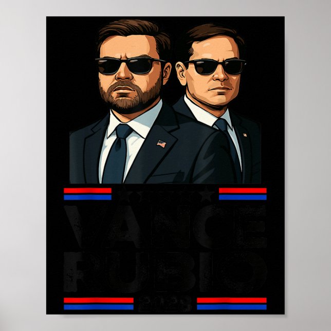 Poster Vance Rubio 2028 J D Vance Marco Rubio Presidente  (Frente)