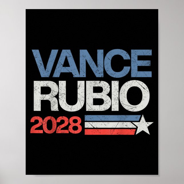 Poster Vance Rubio 2028 Presidente Jd Vance Marco Rubio E (Frente)