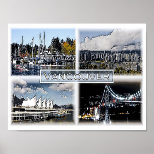 Poster Vancouver - Canadá - Mosaico -