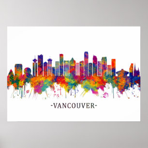 Poster Vancouver Canada Skyline