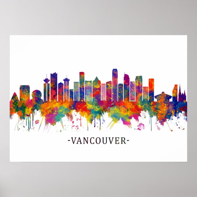 Poster Vancouver Canada Skyline (Frente)