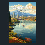 Poster Vancouver Canada Viagem Art Vintage<br><div class="desc">Vancouver retro vetor viagem design. Vancouver,  um movimentado porto marítimo da costa oeste na Colúmbia Britânica,  é uma das cidades mais densas e etnicamente diversas do Canadá.</div>