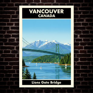 Poster Vancouver, Canadá: Viagens vintage de 1960