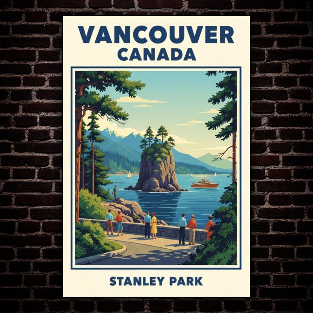 Poster Vancouver, Canadá: Viagens vintage de 1960 (Criador carregado)