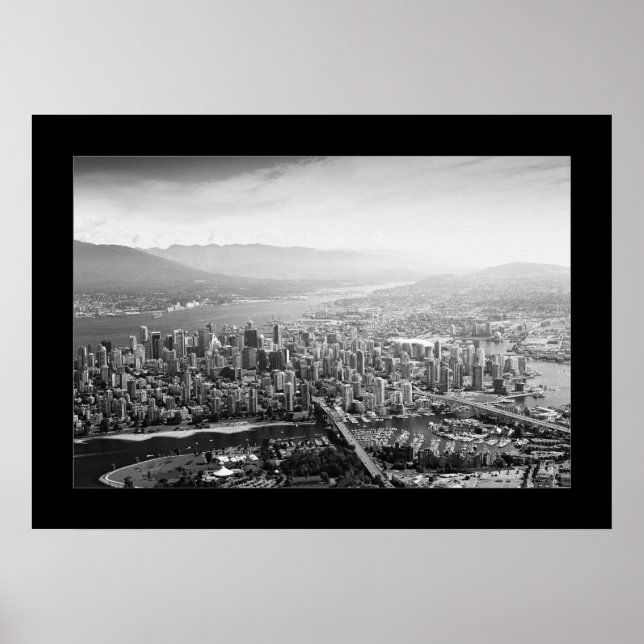 Pôster Vancouver (preto e branco) (Frente)