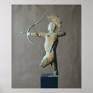 Pôster Vane meteorológica sob a forma de índio americano