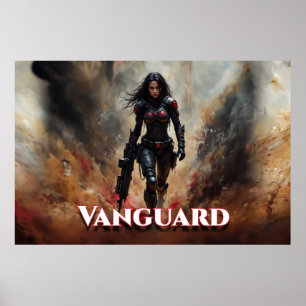 Poster Vanguard – Guerreira Futurista Feminina