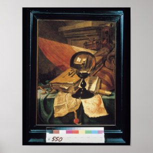 Pôster Vanitas com uma bola de cristal