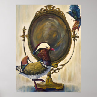 Pôster Vanity - Pop surrealism Birds Painting