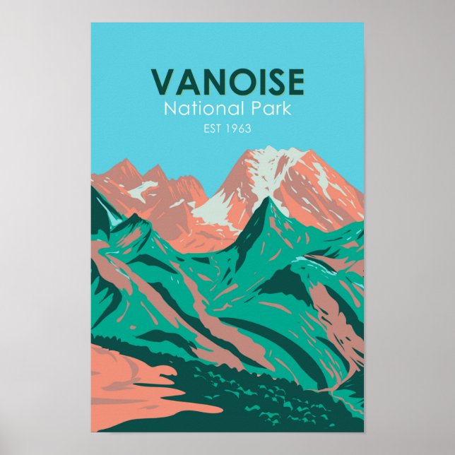 Poster Vanoise National Park France Vintage (Frente)