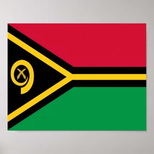 Poster Vanuatu - Bandeira - (Frente)