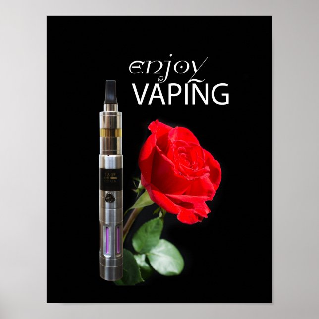 Poster Vaping e rosa (Frente)