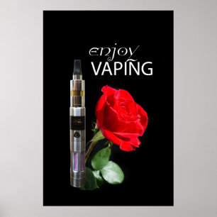 Pôster Vaping e rosa