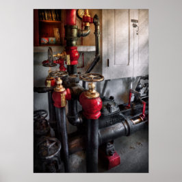 Poster Vapor - Canalização - Vire a válvula