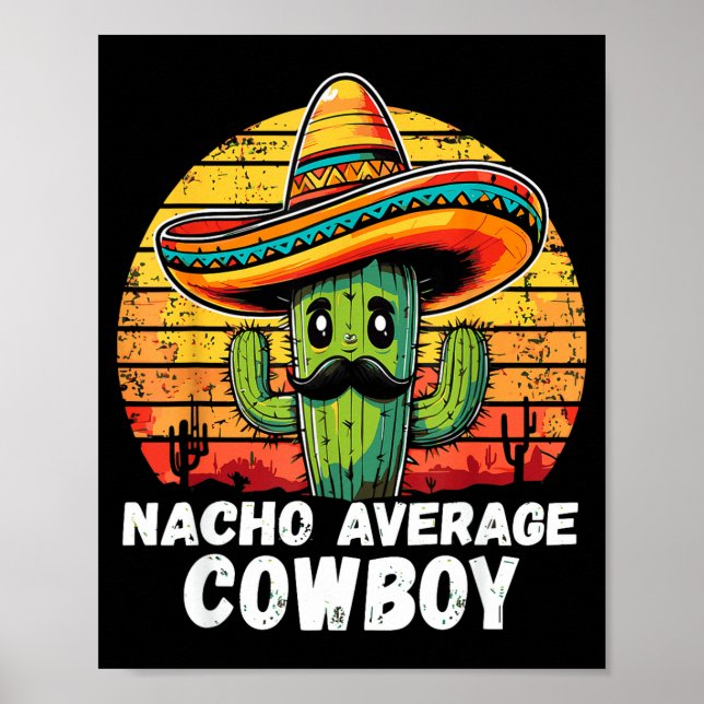 Poster Vaqueiro nacho médio pun vaqueiro nacho engraçado  (Frente)