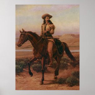 Poster Vaqueiros Antigos, Buffalo Bill por Charlie por Ca