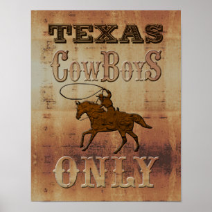 Pôster Vaqueiros de Texas~ somente