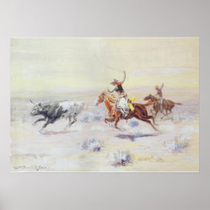 Pôster Vaqueiros do triângulo do bar por CM Russell