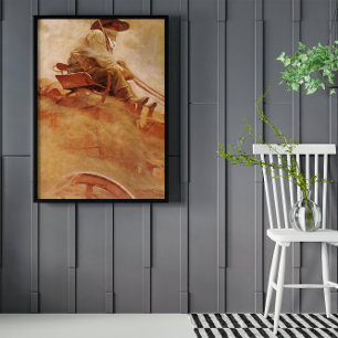 Poster Vaqueiros do vintage, o vagão do minério por NC