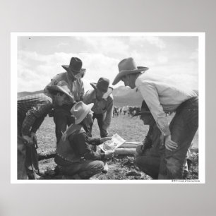 Poster Vaqueiros que olham um compartimento