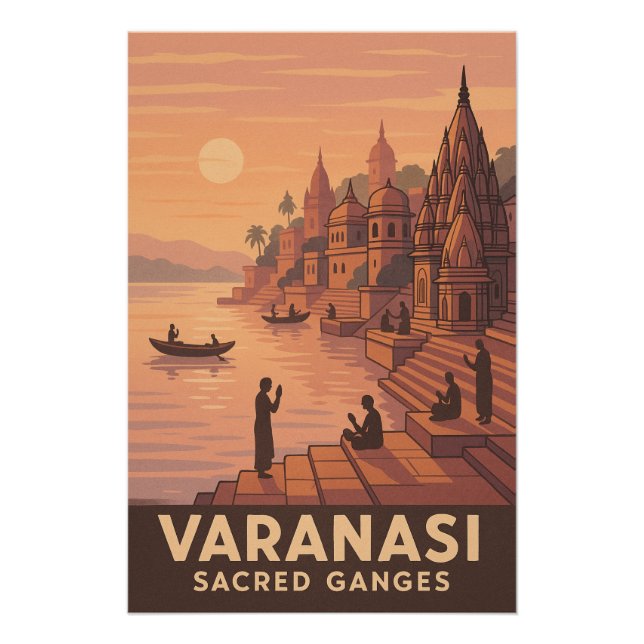 Pôster Varanasi - Ganges Sagradas (Frente)