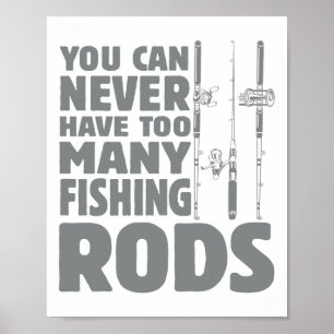 Poster Varas de Pesca de Design de Pescador Engraçado par