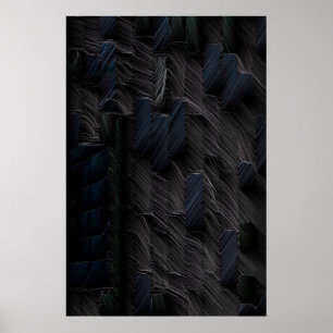 Poster Varetas azuis e verdes em recipientes de plástico