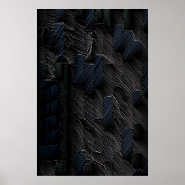 Poster Varetas azuis e verdes em recipientes de plástico  (Frente)