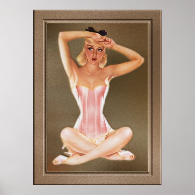 Poster Varga Girl in A Pink Corset de Alberto Vargas (Frente)