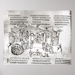 Pôster Várias cenas ilustrando um salmo