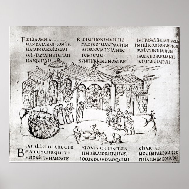 Pôster Várias cenas ilustrando um salmo (Frente)