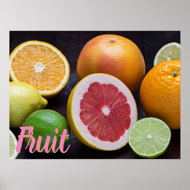 Poster Variation of citrus orange, lime, mandarin, (Frente)