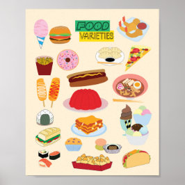 Poster Variedades de Comida