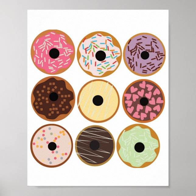 Poster Variedades de Rosquinhas (Frente)