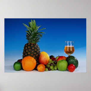 Pôster Variedades e suco de fruta