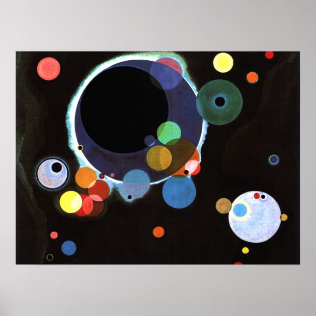 Poster Vários Círculos, abstrato de Kandinsky, (Frente)