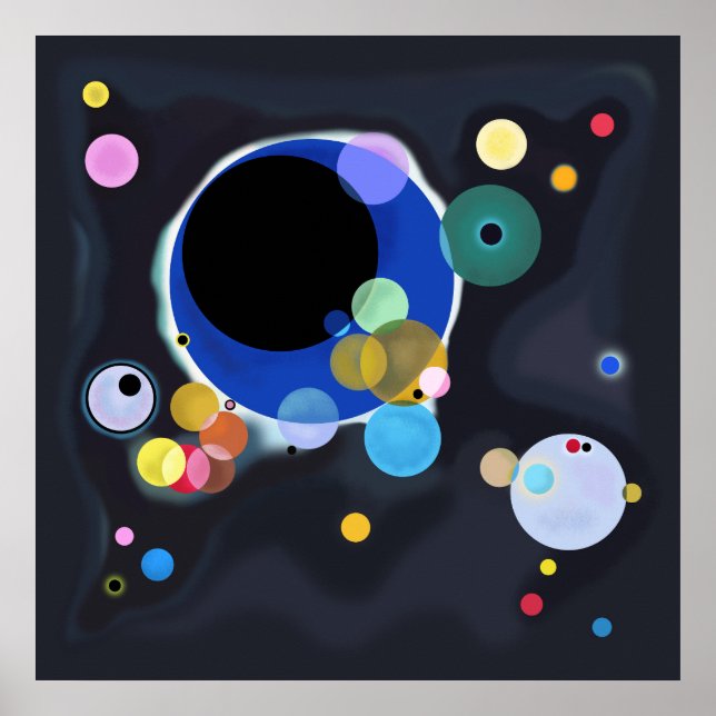 Poster Vários Círculos, Vassily Kandinsky em digital (Frente)